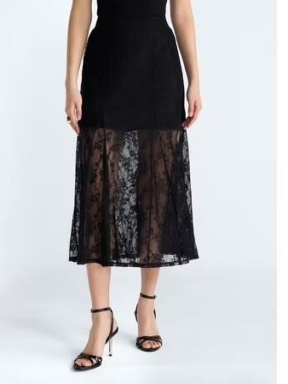✨The Devil Wears Prada Scoop Collection Lace Overlay Maxi Skirt XXL NWT